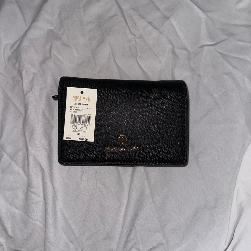 Michael Kors Black Saffiano Leather Wallet